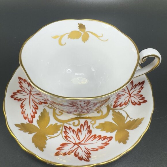 Royal Chelsea Fine English Bone China Teacup and Saucer Set Hand Decorated VTG - Picture 13 of 16